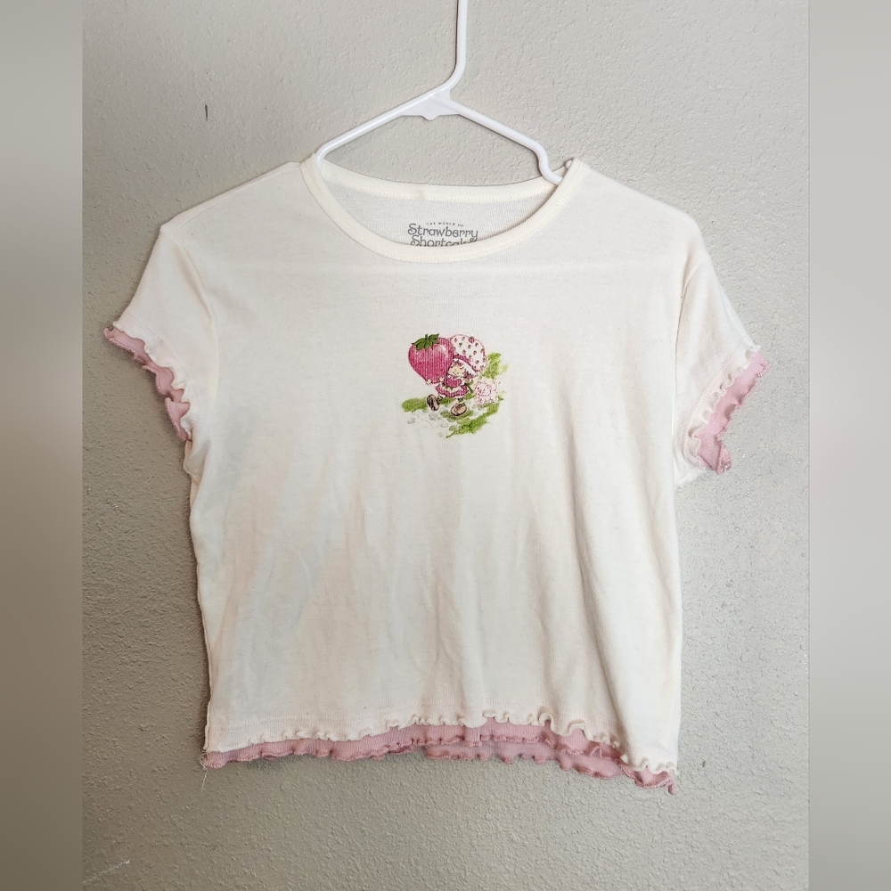 Strawberry Shortcake Cropped Baby Tee Size L
